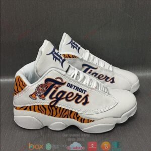 Detroit Tigers Mlb Big Logo Air Jordan 13 Sneaker Shoes