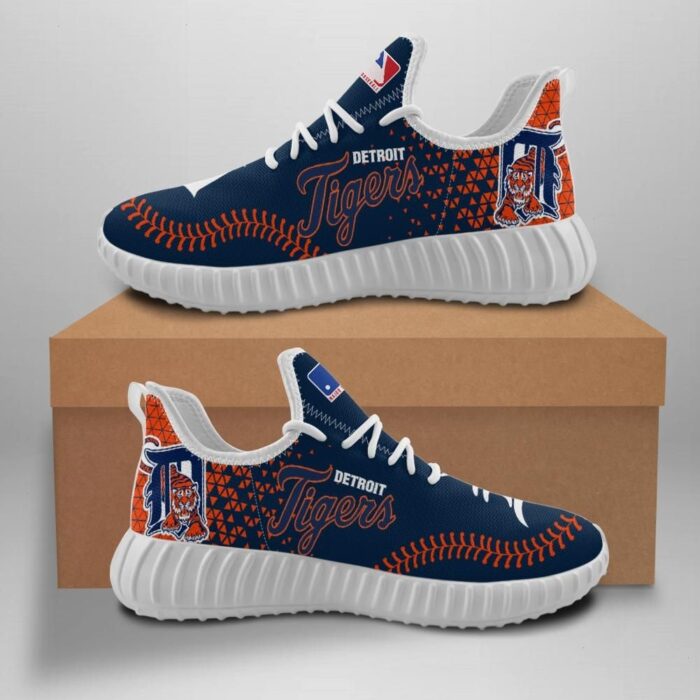 Detroit Tigers Unisex Sneakers New Sneakers Custom Shoes Baseball Yeezy Boost