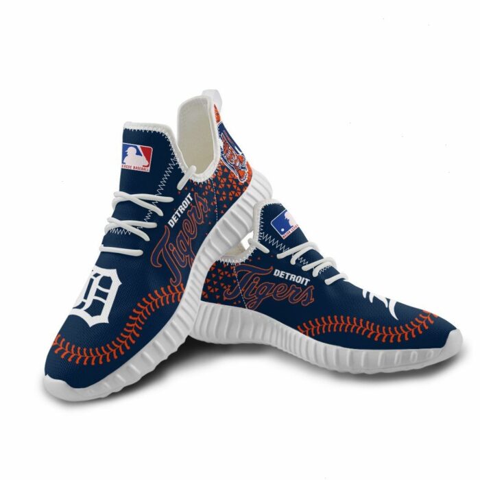 Detroit Tigers Unisex Sneakers New Sneakers Custom Shoes Baseball Yeezy Boost