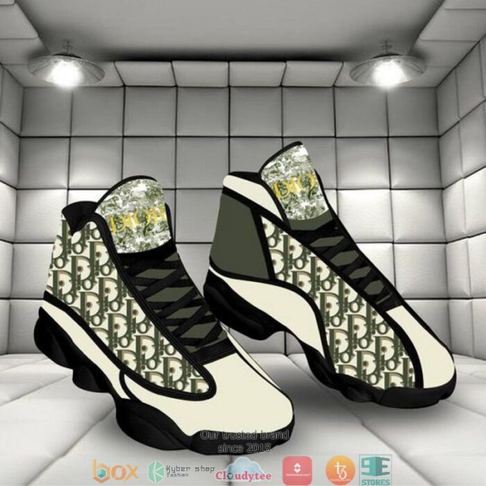 Dior Green White Air Jordan 13 Sneaker Shoes