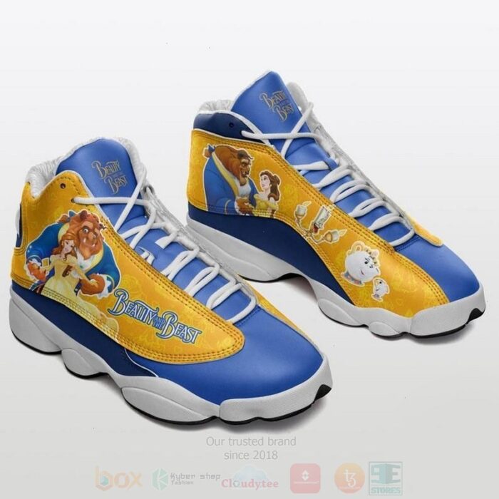 Disney Beauty And The Beast Disney Cartoon Air Jordan 13 Shoes