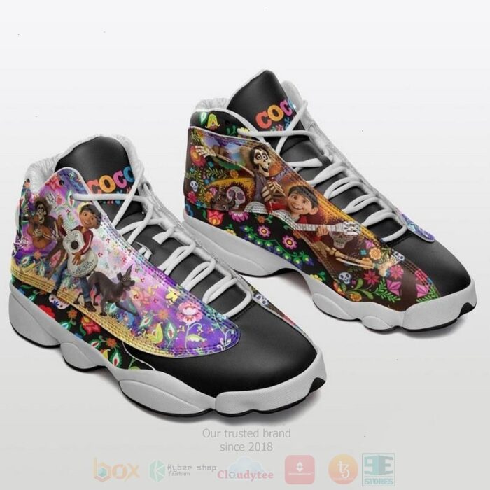 Disney Coco Un Poco Loco Disney Cartoon Air Jordan 13 Shoes