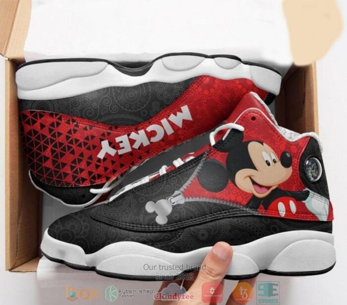 Disney Mickey Mouse Leather Disney Mickey Sport Mickey Mouse Air Jordan 13 Sneaker Shoes