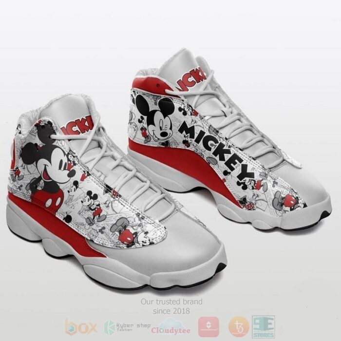 Disney Mickey Mouse White Air Jordan 13 Shoes