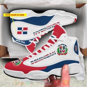 Dominican Personalized White Air Jordan 13 Shoes