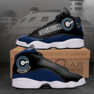 Dragon Ball Capsule Corp Navy Air Jordan 13 Sneaker Shoes