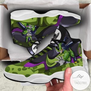 Dragon Ball Cell Sneakers Custom Anime Dbz Air Jordan 13 Shoes Gift Idea