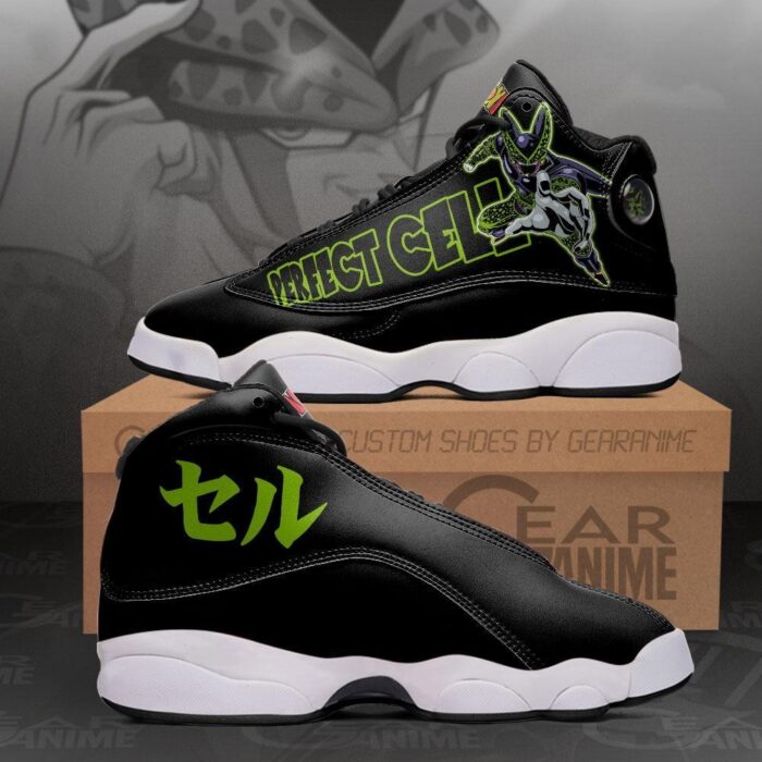 Dragon Ball Perfect Cell Black Air Jordan 13 Sneaker Shoes