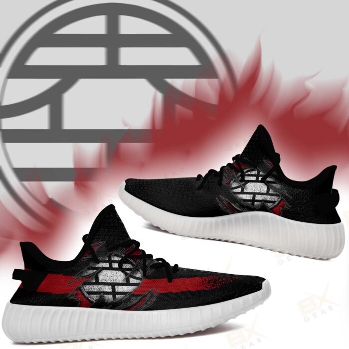 Dragon Ball Shoes King Kai Yeezy Sneakers Kanji Word MT01188