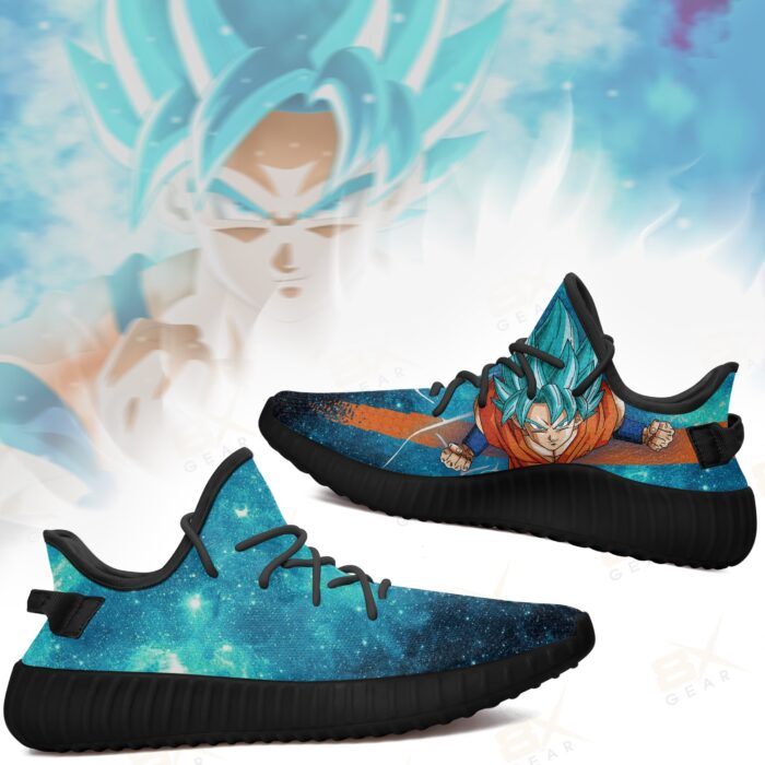 Dragon Ball Shoes Son Goku Yeezy Sneakers Blue Galaxy T02099