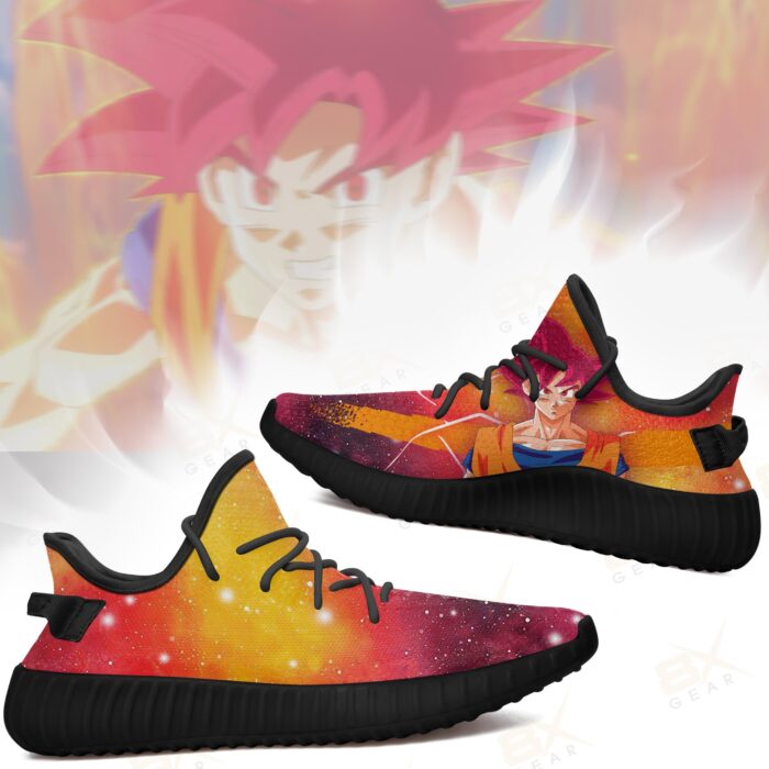 Dragon Ball Shoes Son Goku Yeezy Sneakers Red Hair T02098