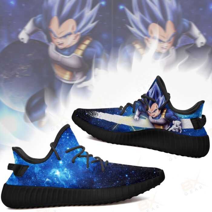 Dragon Ball Shoes Vegeta Yeezy Sneakers Deep Blue Galaxy T02097