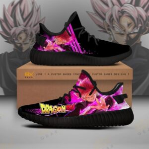 Dragon Ball Yeezy Sneakers Black Goku Super Saiyan Rose Yeezy Sneakers Shoes Black