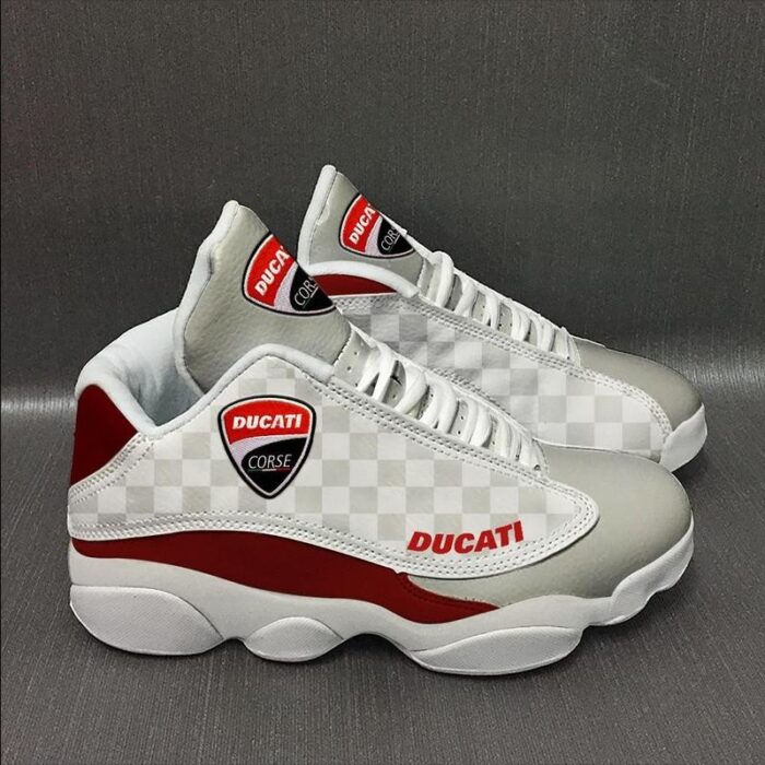 Ducati Red White Air Jordan 13 Sneaker Shoes