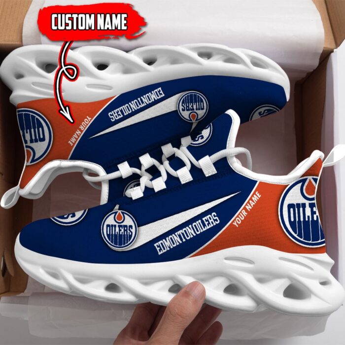 Edmonton Oilers Custom Name NHL New Max Soul Shoes