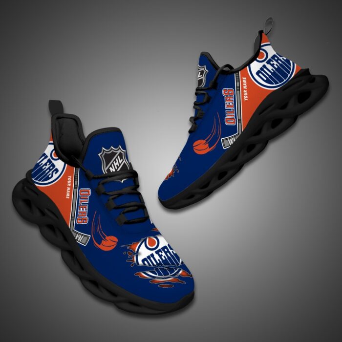 Edmonton Oilers Personalized NHL Max Soul Shoes Ver 2