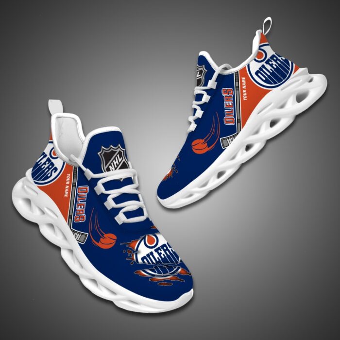 Edmonton Oilers Personalized NHL Max Soul Shoes Ver 2