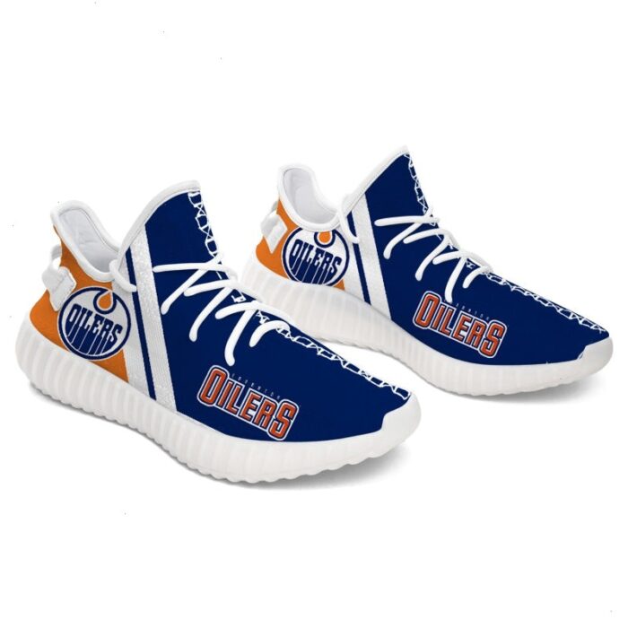 Edmonton Oilers Sneakers Big Logo Yeezy Shoes