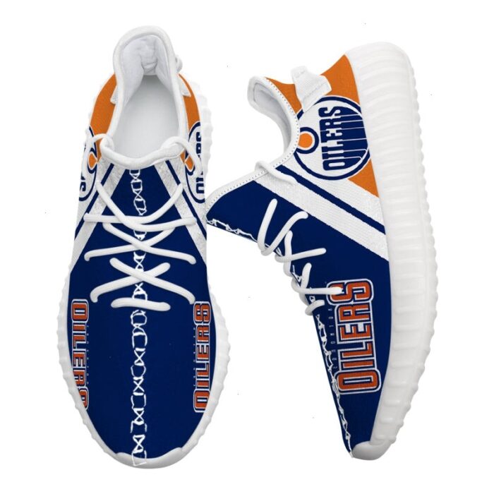 Edmonton Oilers Sneakers Big Logo Yeezy Shoes