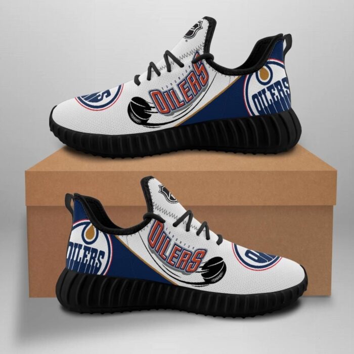 Edmonton Oilers Unisex Sneakers New Sneakers Hockey Custom Shoes Edmonton Oilers Yeezy Boost