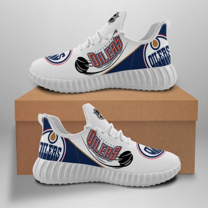 Edmonton Oilers Unisex Sneakers New Sneakers Hockey Custom Shoes Edmonton Oilers Yeezy Boost