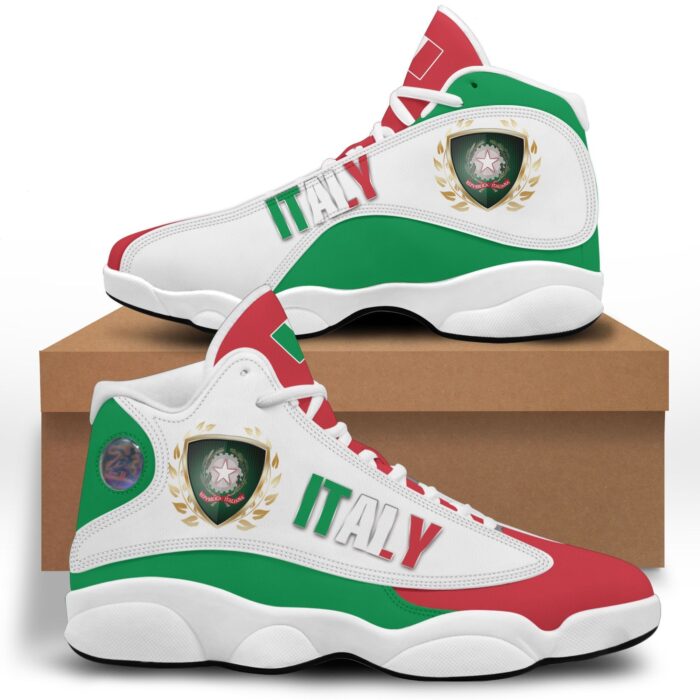 Emblem Of Italy Red White Air Jordan 13 Shoes