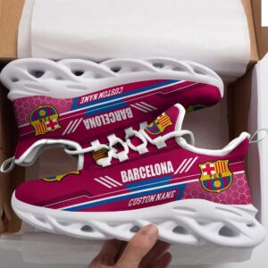 FC Barcelona Custom Name Red Logo Sneakers Max Soul Shoes