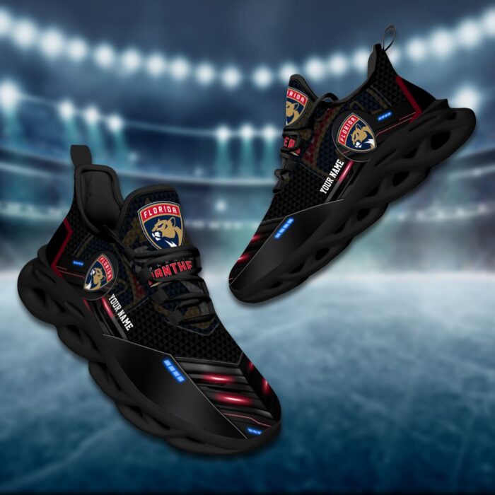 Florida Panthers Personalized NHL Sport Black Max Soul Shoes