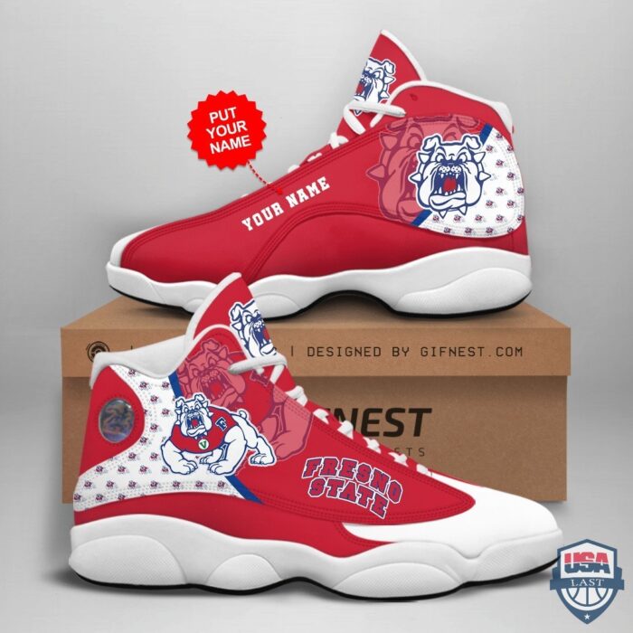 Fresno State Air Jordan 13 Custom Name Personalized Shoes