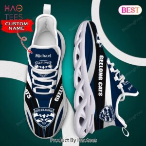 Geelong Cats AFL Custom Name Max Soul Shoes