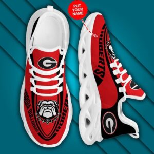 Georgia Bulldog 1 Custom Max Soul Shoes