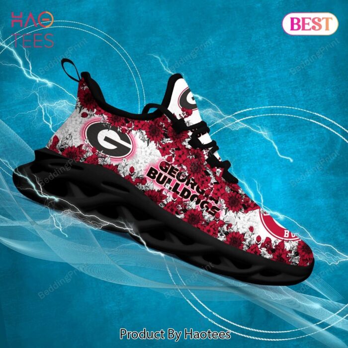 Georgia Bulldogs NCAA Red Flower Max Soul Shoes