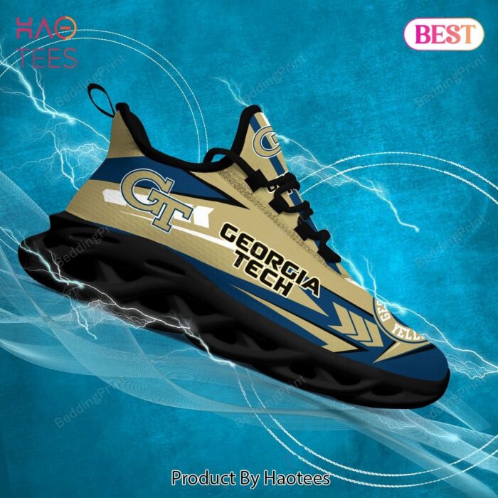 Georgia Tech Yellow Jackets NCAA Blue Mix Gold Max Soul Shoes Fan Gift