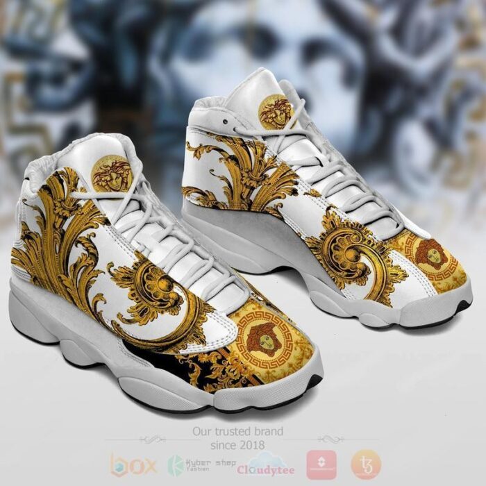 Gianni Versace Barocco Flowers White Air Jordan 13 Shoes