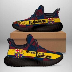 Gift For Fc Barcelona Barca Fans Messi Club Blaugrana Yeezy Shoes Sp1