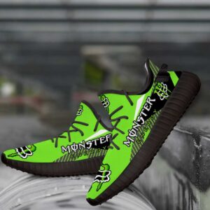 Gift For Racing Lover Monster Energy Blue Yeezy Shoes