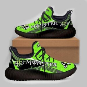 Gift For Racing Lover Monster Energy Blue Yeezy Shoes Hg