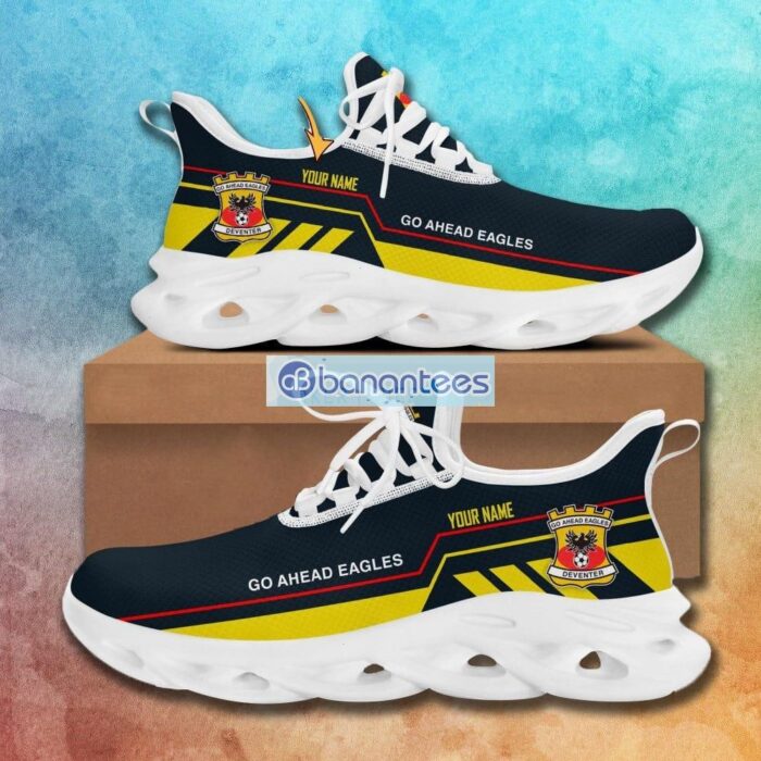 Go Ahead Eagles Custom Name Black Max Soul Shoes