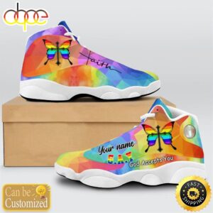 God Accept You Lgbt Jesus Custom Name Air Jordan 13 Shoes