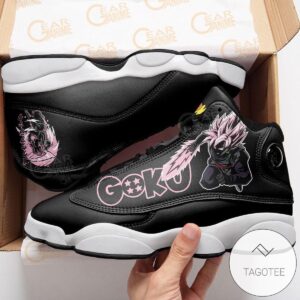 Goku Black Rose Sneakers Custom Anime Dragon Ball Air Jordan 13 Shoes