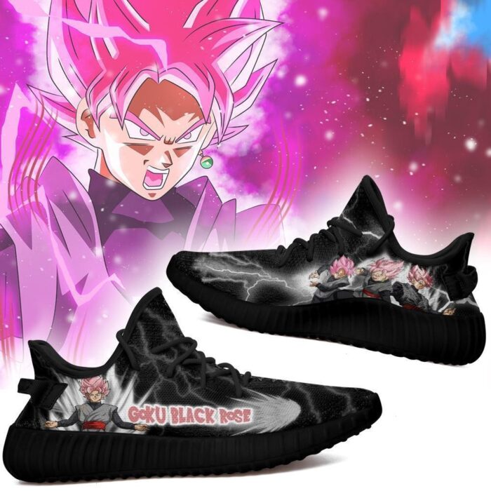 Goku Black Rose Yeezy Shoes Dragon Ball Z Art 168