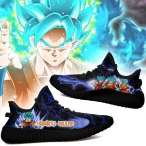 Goku Blue Yeezy Shoes Dragon Ball Z Art 180