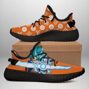 Goku Blue Yeezy Shoes Skill Power Dragon Ball Shoes Fan