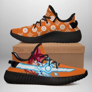 Goku God Yeezy Shoes Dragon Ball Shoes Fan Ver 1