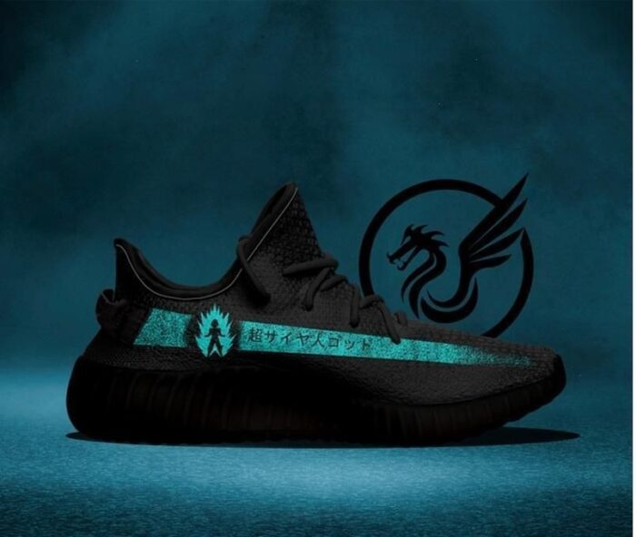 Goku Super Saiyan Dragon Ball Yeezy Shoes Sneakers, Custom Yeezy Boost, Hypebeast Shoes, Custom Shoes, Custom Sneaker