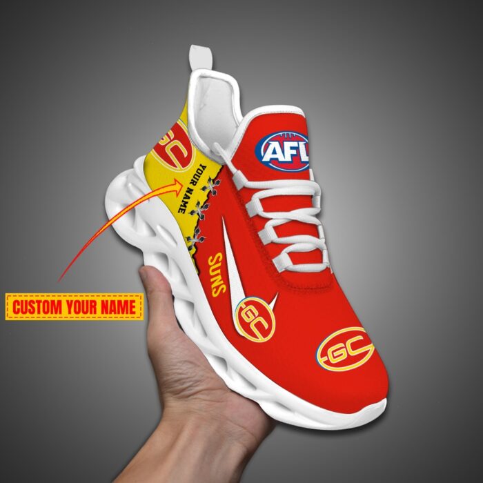 Gold Coast Suns Personalized AFL Max Soul Shoes