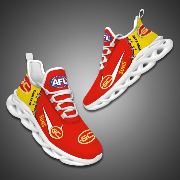 Gold Coast Suns Personalized AFL Max Soul Shoes