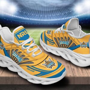 Gold Coast Titans Custom Name NRL Max Soul Shoes