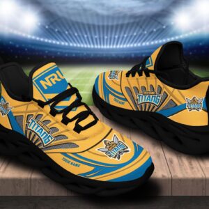 Gold Coast Titans Custom Name NRL Max Soul Shoes