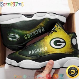 Green Bay Packer NFL Big Logo Football Team 3 Air Jordan 13 Sneaker Shoes